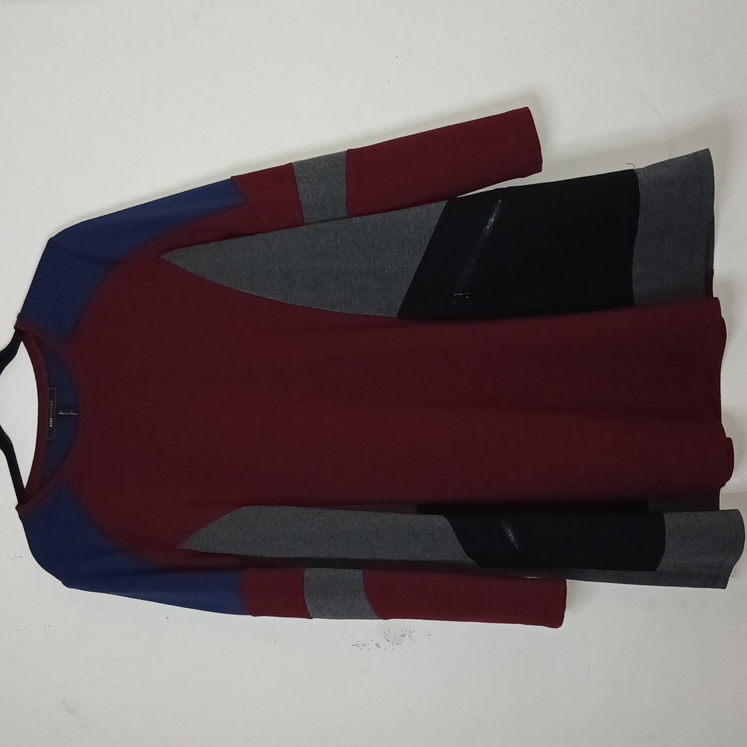 Bcbgmaxazria Womens Color Block Long Sleeve A Line Dress Size Small